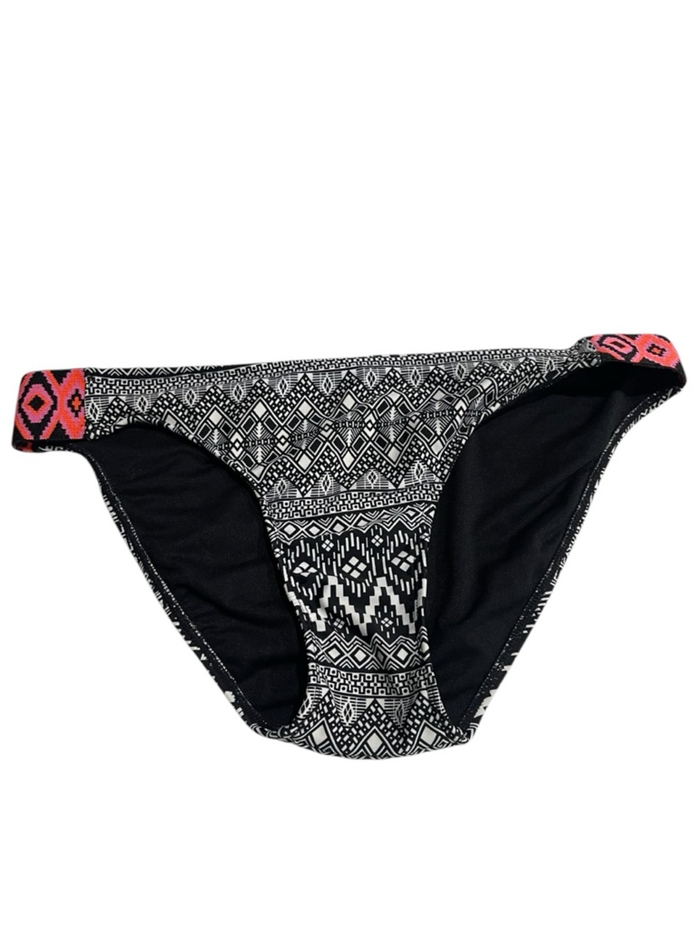 Xhilaration Geometric Print Bikini Bottom SZ XL Black White